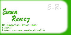 emma rencz business card